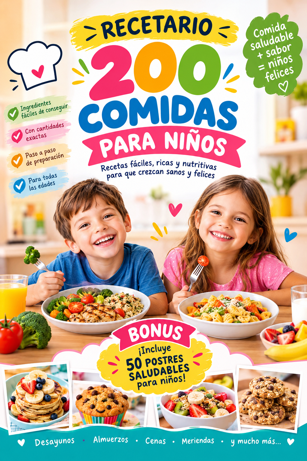 COMIDAS PARA NIÑOS + 2 BONUS DE REGALO